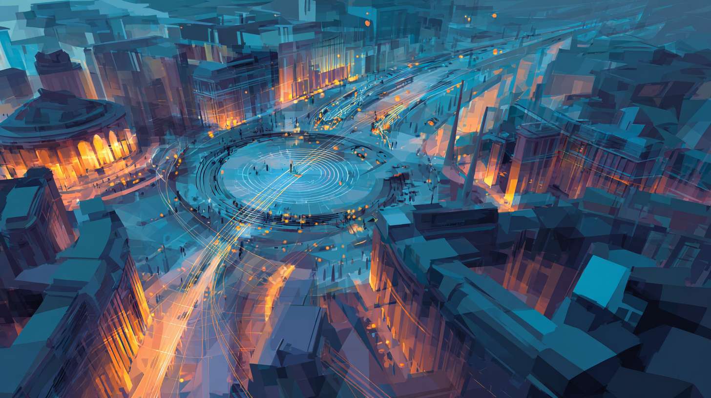 科技感数字城市 --ar 16:9 --v 7 --stylize 100 --fast --no 水印