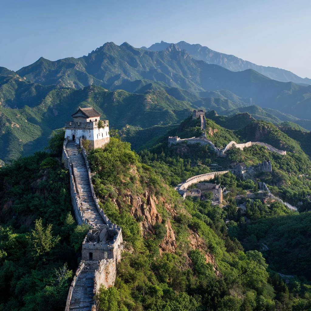 目前我想在UE引擎中搭建一个华山派的场景白盒，需要你帮我生成一个华山派全部场景的参考， --ar 1:1 --v 7 --stylize 100 --fast --no 水印
