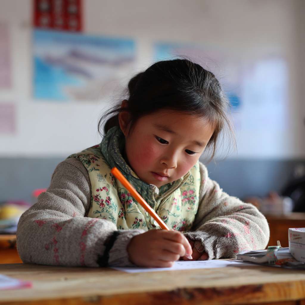 甘肃省居集中心小学校 --ar 1:1 --v 7 --stylize 100 --fast --no 水印