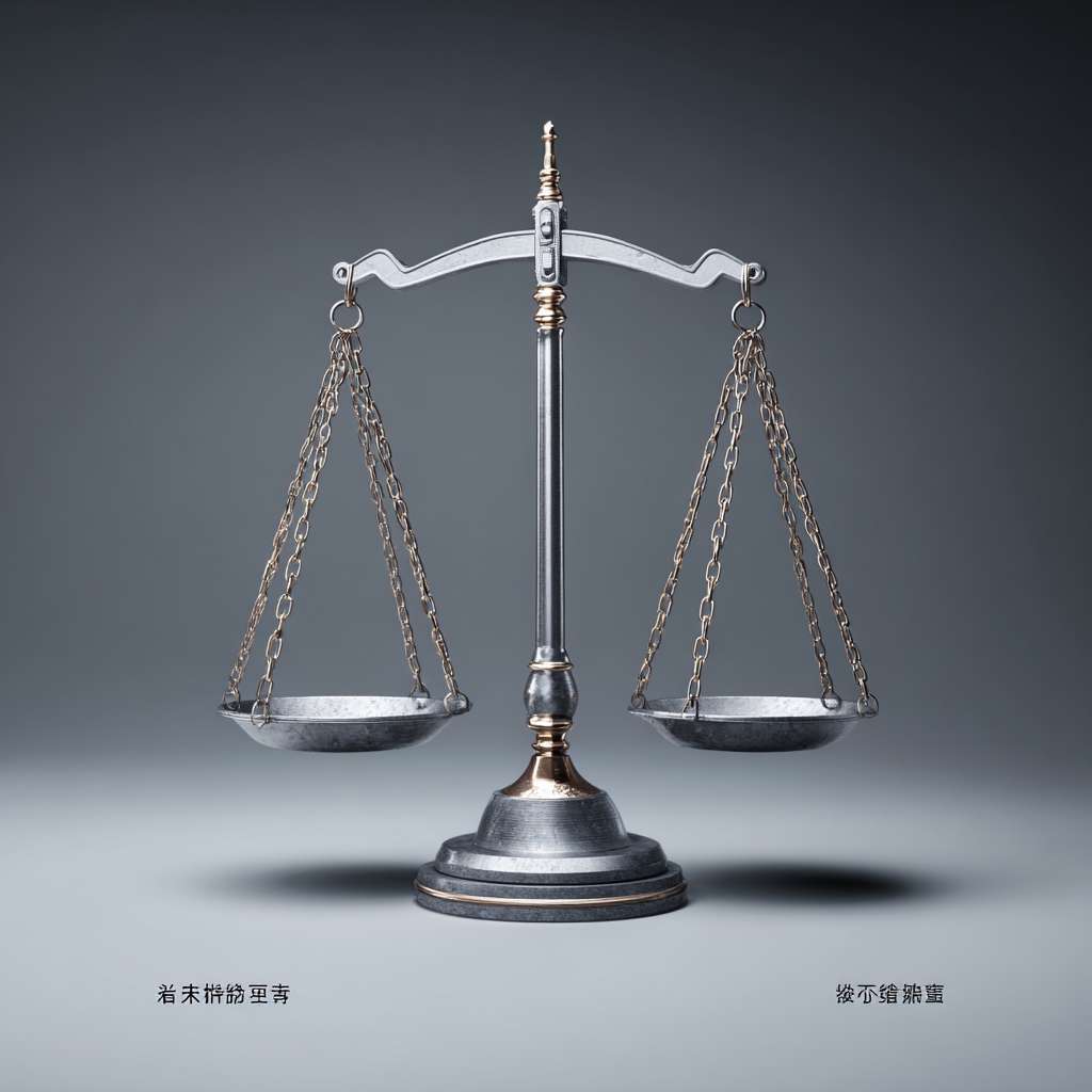 一个天平，一边是“技术”，一边是“财务”，中间是“管理”。根据这个描述，帮我生成图片 --ar 1:1 --v 7 --stylize 100 --fast --no 水印