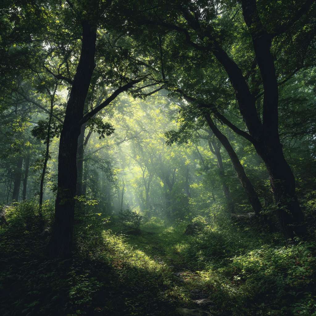 森林阳光树木绿意自然茂密树叶背景 --ar 1:1 --v 7 --stylize 100 --fast --no 水印