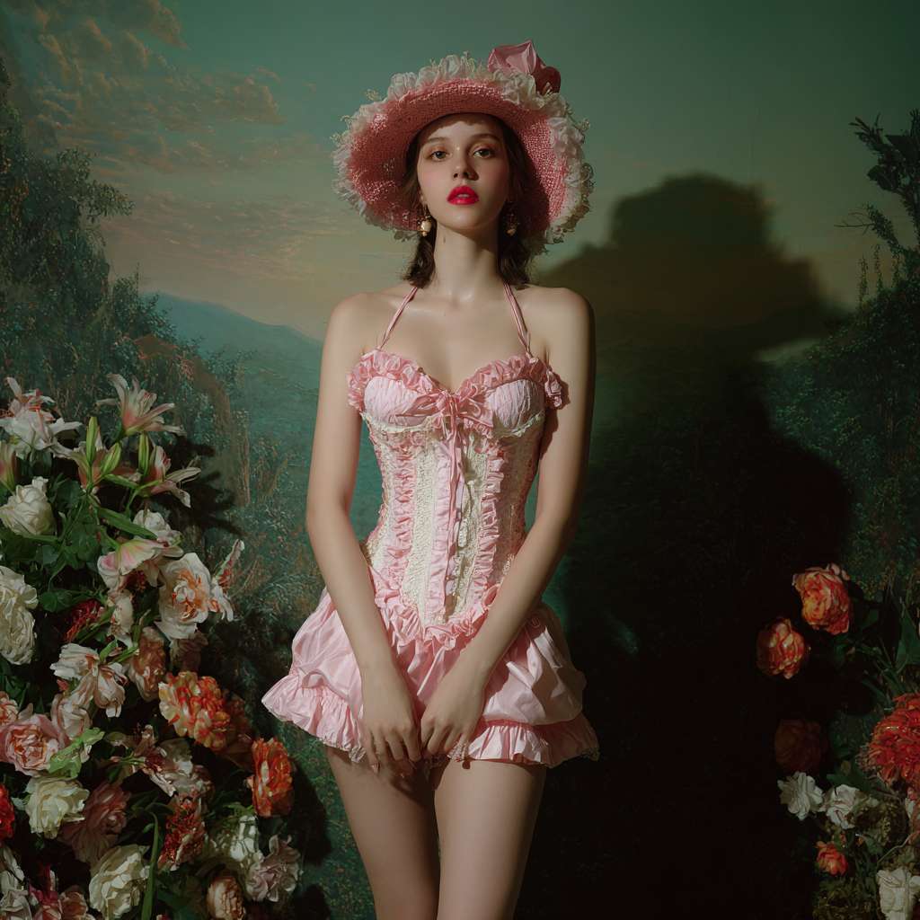 一个比基尼 --ar 1:1 --v 7 --stylize 100 --fast --no 水印