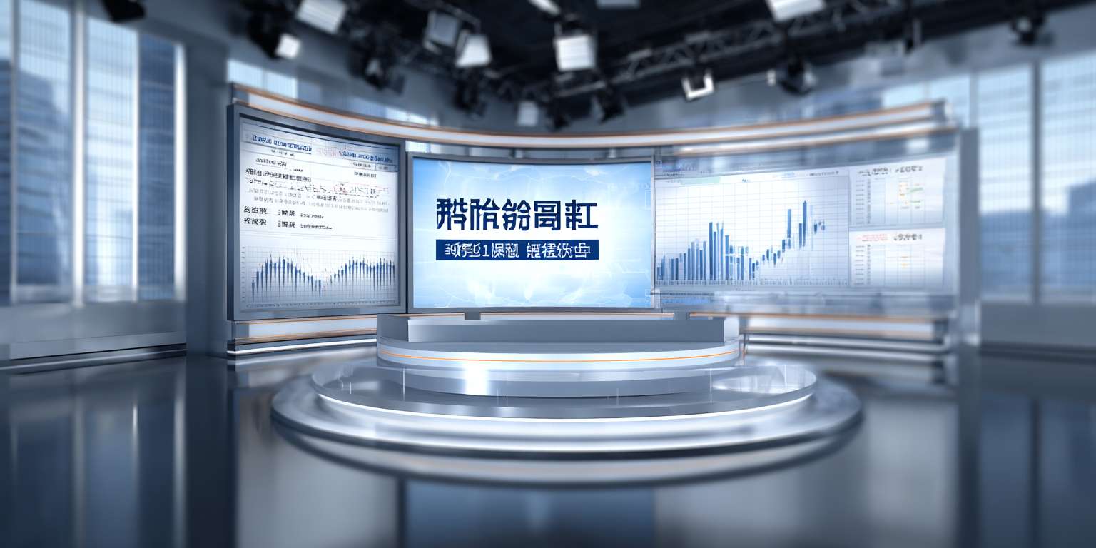 **财经新闻生成场景**：俯拍推镜缓慢聚焦新闻编辑室的核心工作台，编辑输入“2024 Q3科技行业财报核心数据解读”，屏幕实时通过文本转视频生成动态数据可视化图表。镜头切至特写，展现AI基于财报文本生成的配图，从折线图自动转化为3D柱状图。室内冷色调光线透过百叶窗形成明暗条纹，最终虚拟演播厅场景展开，虚拟主播同步播报生成内容，整体风格专业纪实。 --ar 2:1 --v 7 --stylize 100 --fast --no 水印
