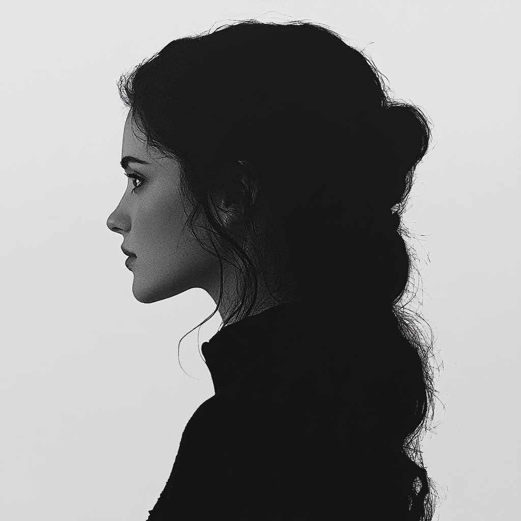 给我一些女性头像唯美的侧脸 --ar 1:1 --v 6.1 --stylize 100 --fast