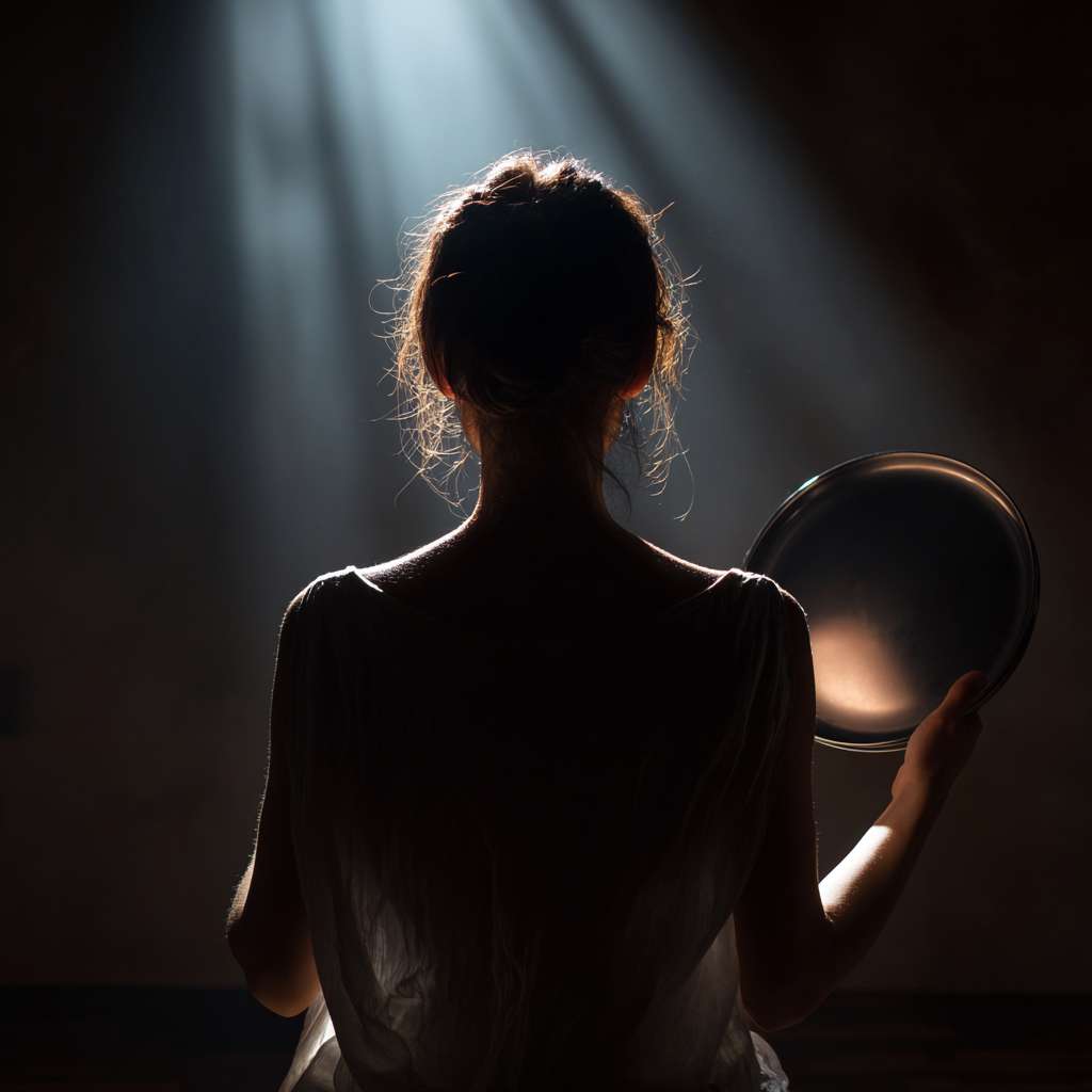 有个人在画面的右侧背对斜向左边45度角，双手拿着一个盘子，画面只显示背部和手部，厨房场景灯光从左上角照射到人 --ar 1:1 --v 7 --stylize 100 --fast --no 水印