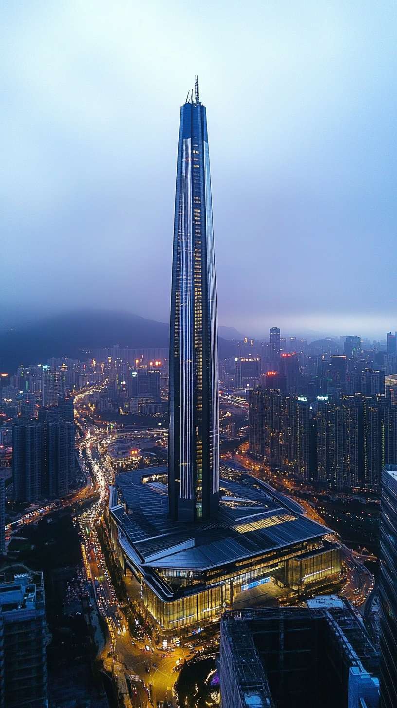 2050年深圳 低碳 新能源 未来 市民中心，真实高清 --ar 9:16 --v 6.1 --stylize 100 --fast