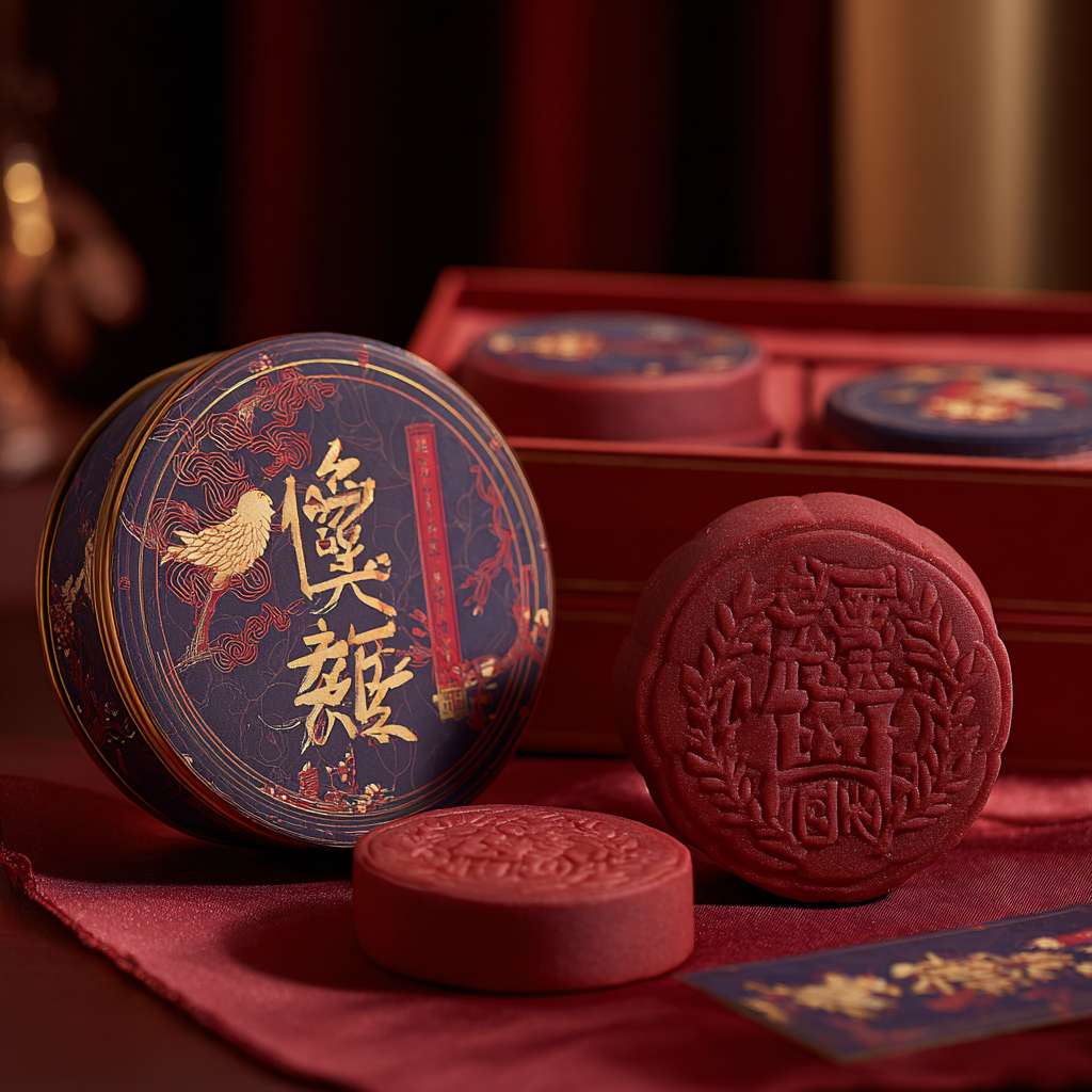 北京理工设计月饼礼盒，今年是85年校庆，可将85两个数字设计成艺术字体，校训是 德以明理 学以精工 --ar 1:1 --v 7 --stylize 100 --fast --no 水印