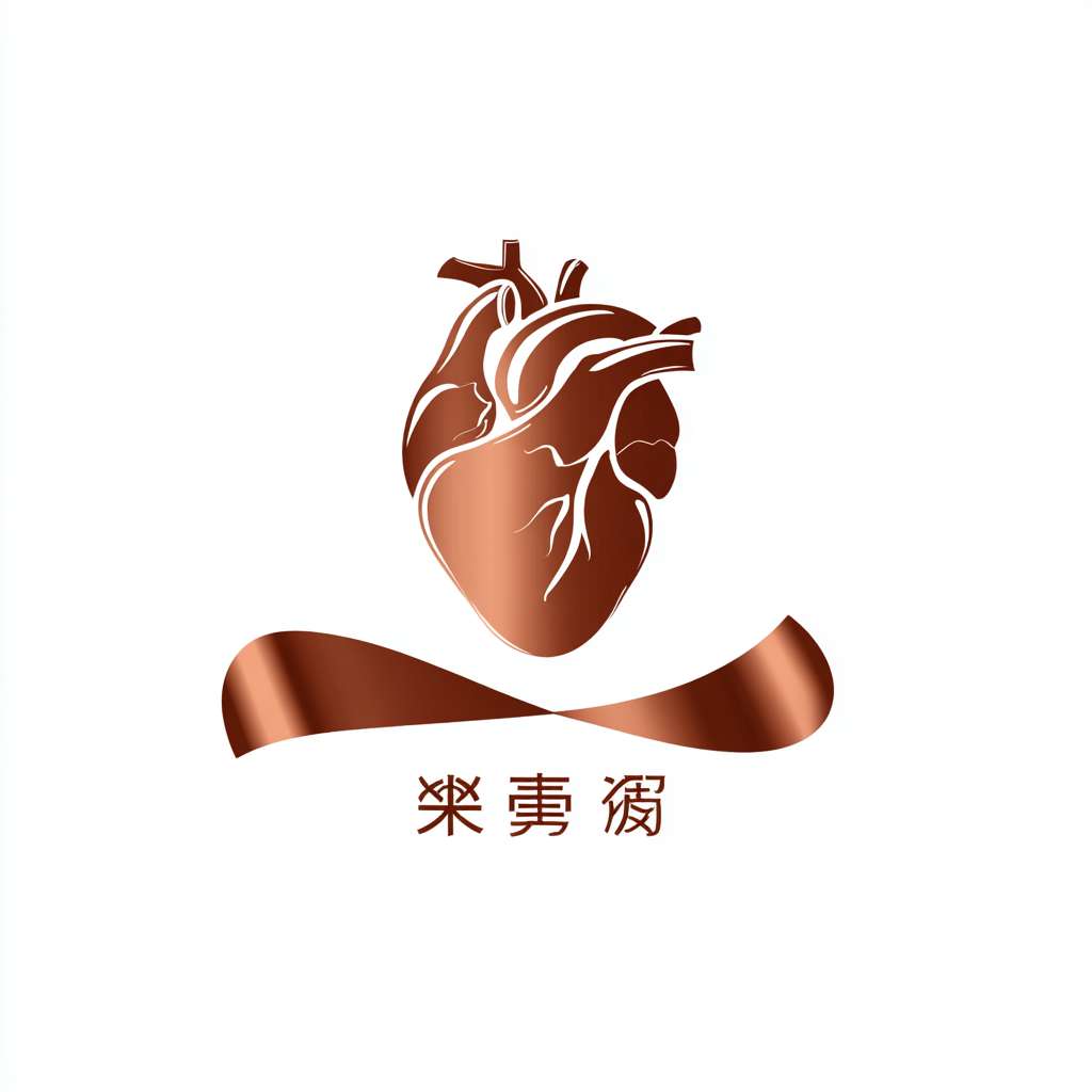 请帮我设计一个参加大学生创新大赛使用的logo，主题是运动锻炼促进心脏健康。里面要有肌肉和心脏，以抽象心脏轮廓为主体，外围包裹一条流畅的古铜色肌肉带（简化如缎带），整体线条圆润无棱角，传递「肌肉守护心脏」的核心理念。 --ar 1:1 --v 7 --stylize 100 --fast --no 水印