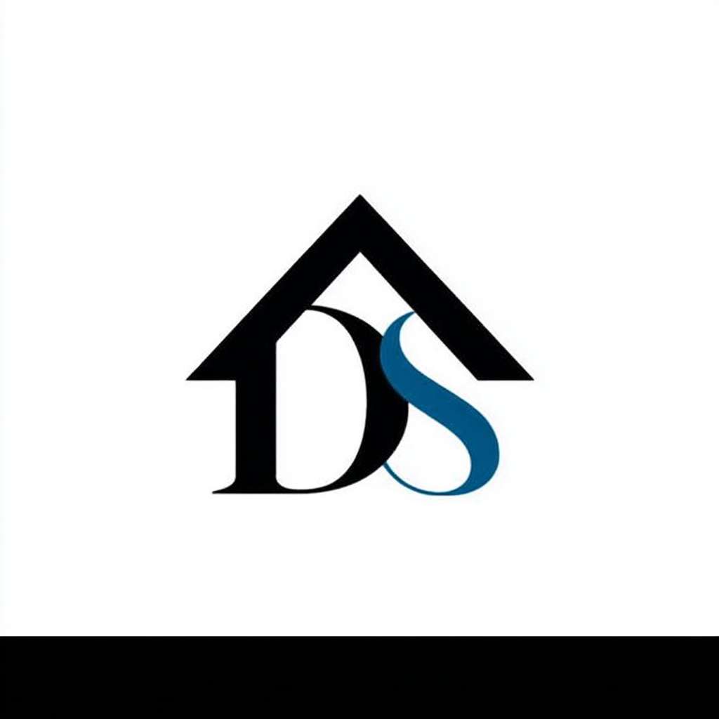 https://img-xpc-mj0.xpccdn.com/prod/upload/2b68ea12-9f4e-458f-838e-c80c214e7712/%E6%90%9C%E7%8B%97%E9%AB%98%E9%80%9F%E6%B5%8F%E8%A7%88%E5%99%A8%E6%88%AA%E5%9B%BE20251105133957.png~tplv-5yakomv5zn-auto-v1%3A1024%3A0%3Aq75.jpg 结合这个房屋图片，用字母D和S生成一个logo --ar 1:1 --v 7 --stylize 100 --fast --iw 1 --no 水印