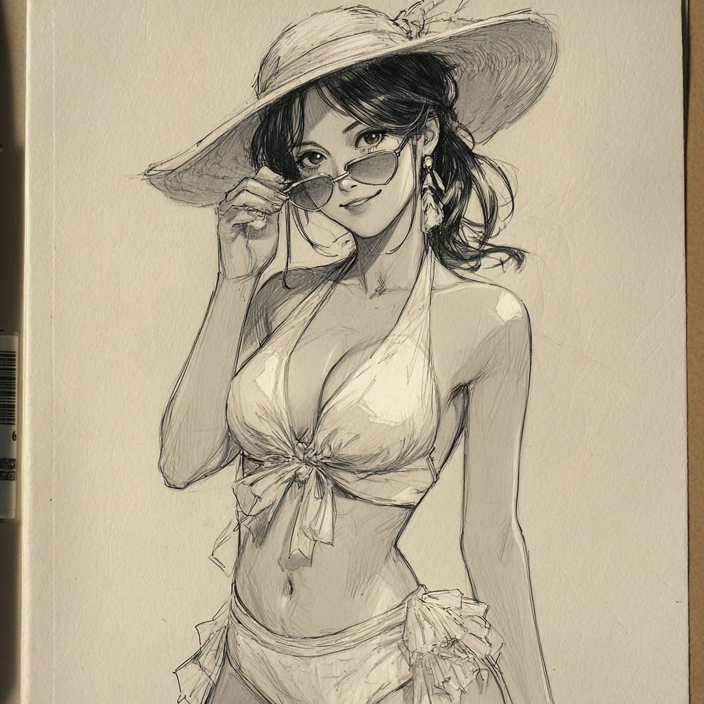 泳装美女 --ar 1:1 --v 7 --stylize 100 --fast --no 水印