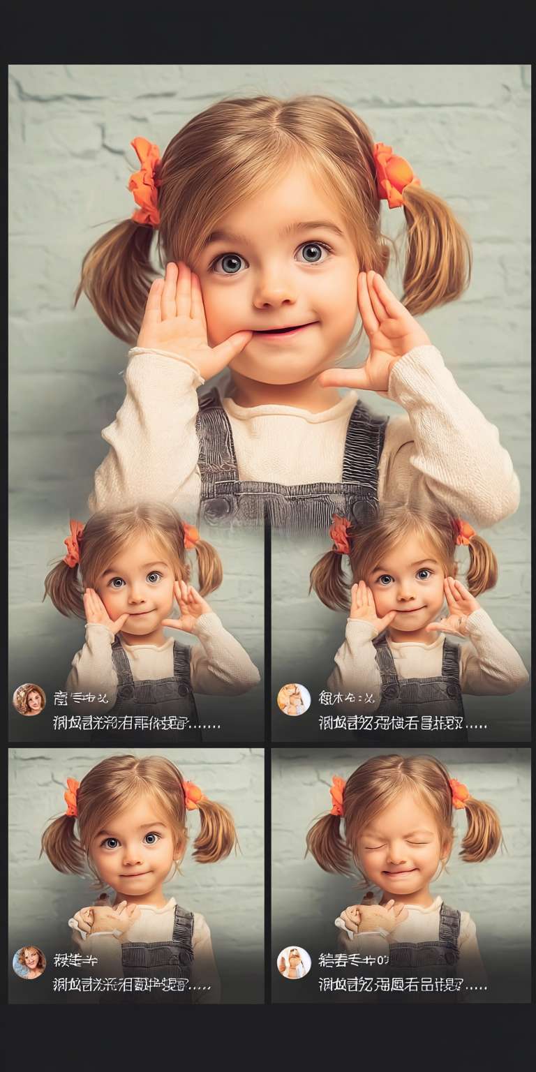 https://img-xpc-mj0.xpccdn.com/prod/upload/410ed8df-e7dc-4b7a-89e5-0b52ec2296be/%E5%BE%AE%E4%BF%A1%E5%9B%BE%E7%89%87_2025-06-09_144931_943.jpg~tplv-5yakomv5zn-auto-v1%3A1024%3A0%3Aq75.jpg 帮我制作一个适合2-12岁的英语启蒙的图片。图片姿势要小女孩在打招呼，图片风格及类型根据以上事例制作 --ar 1:2 --v 7 --stylize 100 --fast --iw 1 --no 水印