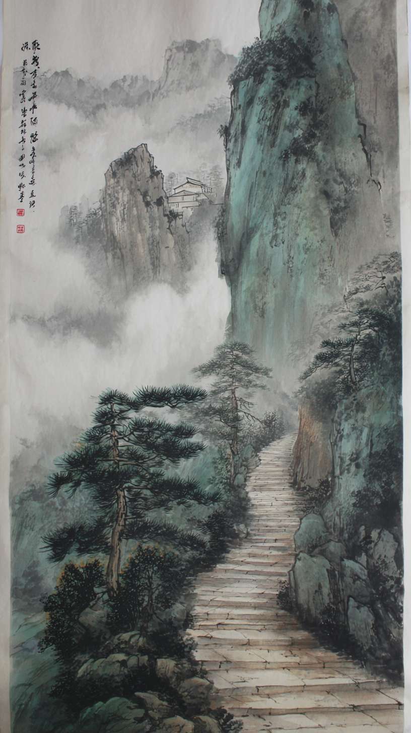 山间小路-水墨风
笔触参考:传统水墨画《富春山居图》(线条粗细变化、墨色层次)
色彩参考:游戏《仙剑奇侠传七》水墨风场景(淡雅色调、统一明度)
元素参考:动画《雾山五行》背景(竹林、山间场景的水墨质感)
构图:竖版蜿蜒,下方为石阶小路(沿画面右侧向上延伸),左侧为悬崖(淡墨勾勒),上方为云海(大面积留白)核心元素:- 石阶:青灰色(淡墨横线条,带细微纹理)- 云海:淡墨晕染(层次分明,近浓远淡)- 点缀:路边迎客松(浓墨枝干、淡墨松针)
主色调:青灰色(R130-150, G140-160, B150-170)辅助色:- 松针:墨绿色(R90-110, G120-140, B100-120)- 云海高光:纯白色(R240-250, G240-250, B240-250)统一适配:青灰色与新手村灰蓝色色调呼应,云海明度与竹林薄雾统一
1. 松针笔触与竹林竹叶笔触一致2. 石阶线条粗细与客栈石板路线条一致3. 云海层次与竹林薄雾层次的墨色过渡方式相同 --ar 9:16 --v 7 --stylize 100 --fast --no 水印