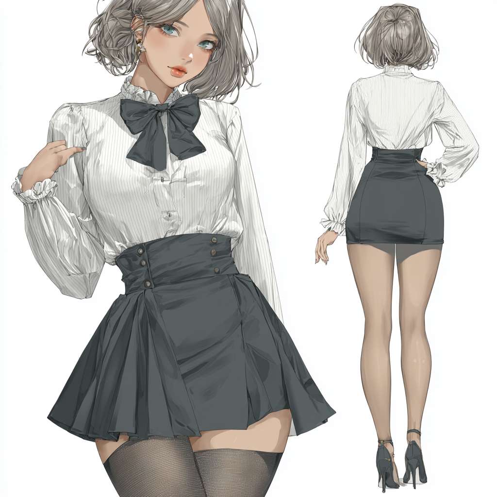 家庭教师温柔知性工服 --ar 1:1 --v 7 --stylize 100 --fast --no 水印