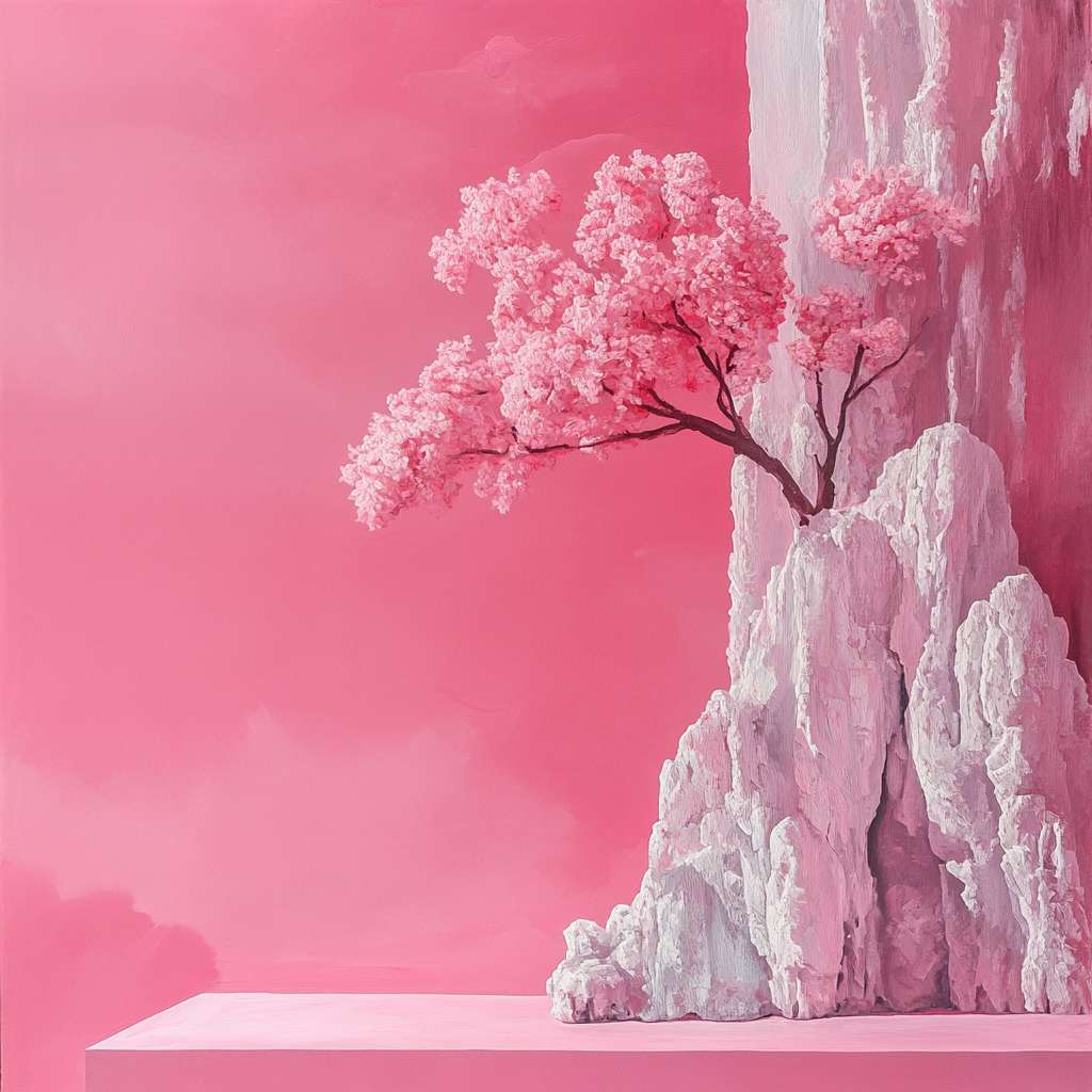 粉色背景 --ar 1:1 --v 6.1 --stylize 100 --fast