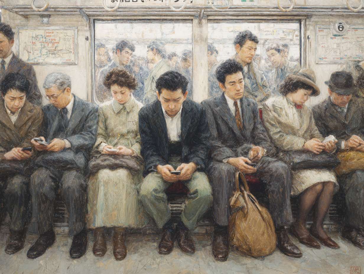 上班通勤 --ar 4:3 --v 7 --stylize 100 --fast --no 水印