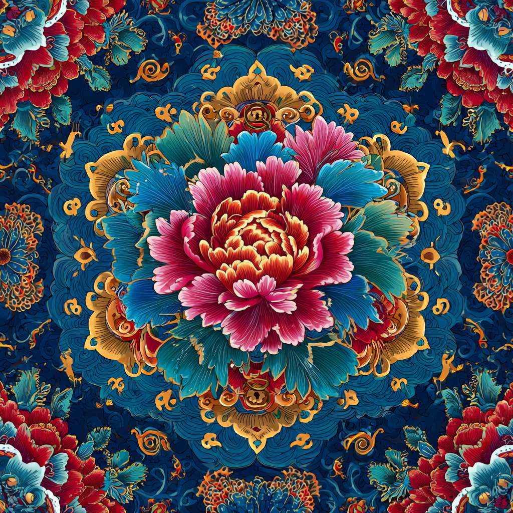 中国传统花纹，与月饼有关 --ar 1:1 --v 7 --stylize 100 --fast --no 水印