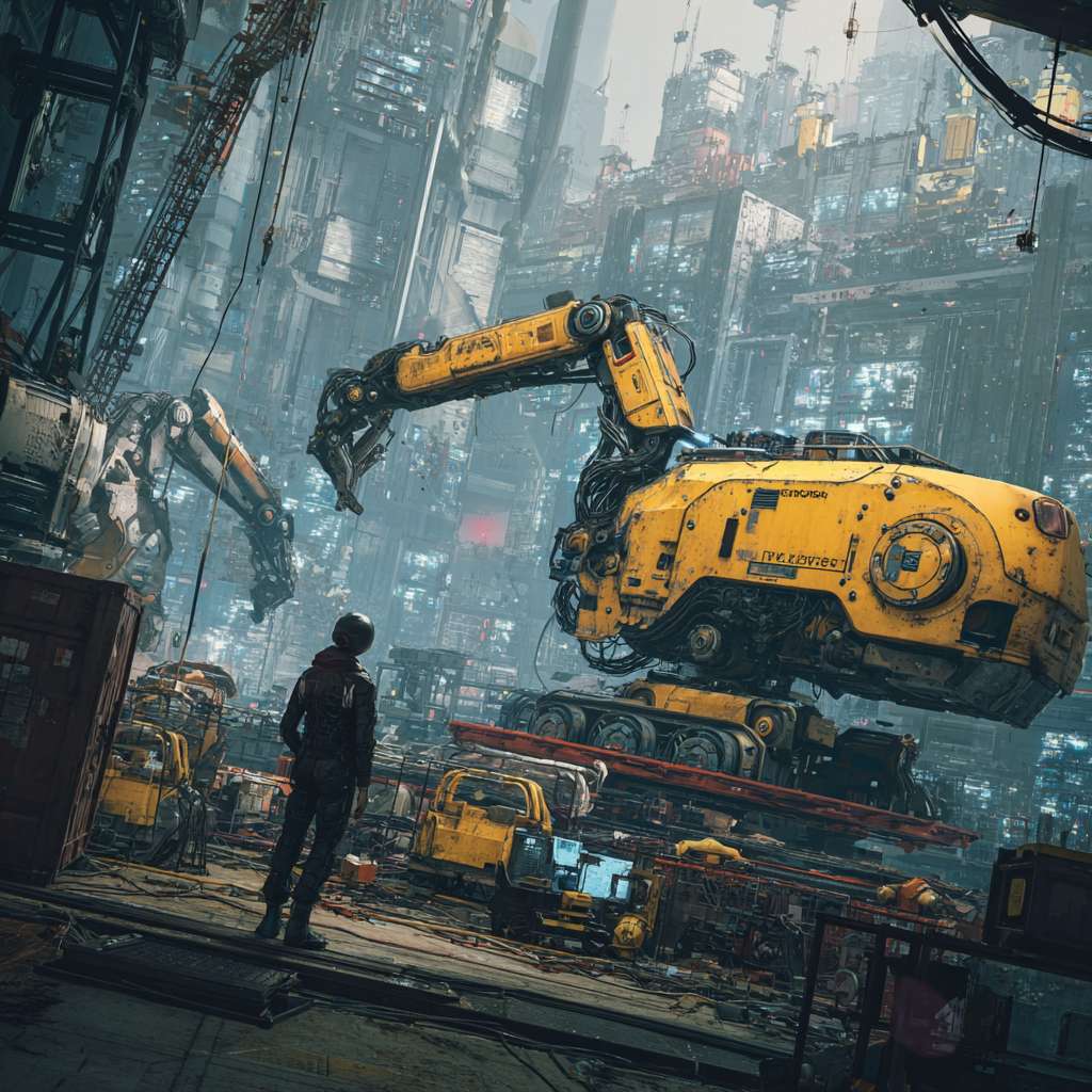 生成一个现代化数控车间的图片 --ar 1:1 --v 7 --stylize 100 --fast --no 水印