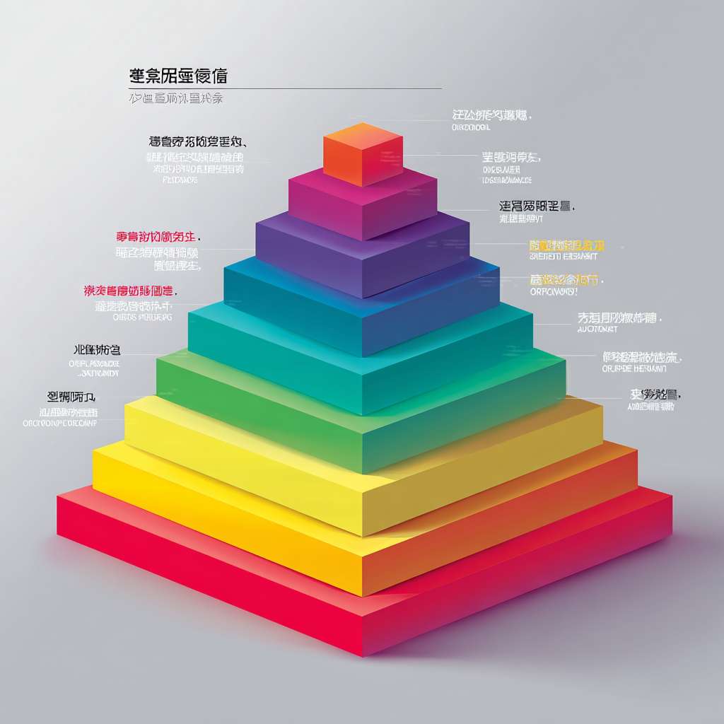 “3D立体金字塔,五层结构,色彩鲜艳渐变(红/蓝/绿/橙/紫),每层居中显示白色中文文本:
顶层(红色):“法律(全国人大)-《建筑法》” + 天平图标
第二层(蓝色):“行政法规(国务院)-《质量管理条例》”
第三层(绿色):“部门规章(部委)-《施工许可办法》”
第四层(橙色):“地方性法规(地方人大)”
底层(紫色):“地方政府规章(地方政府)”。
背景浅色渐变,层次分明,立体感强,风格简洁现代。”
设计要点说明:
层级顺序:自上而下按法律效力由高到低排列,符合法规体系逻辑。
颜色对比:每层使用高饱和度色彩,相邻层颜色差异明显(如红→蓝→绿→橙→紫),增强视觉层次。
文字排版:文字居中,白色字体确保在深色背景上清晰可读,长文本可自动换行。
图标点缀:顶层添加天平图标,象征法律权威。
3D效果:通过立体阴影和渐变背景突出金字塔的纵深感。 --ar 1:1 --v 7 --stylize 100 --fast --no 水印
