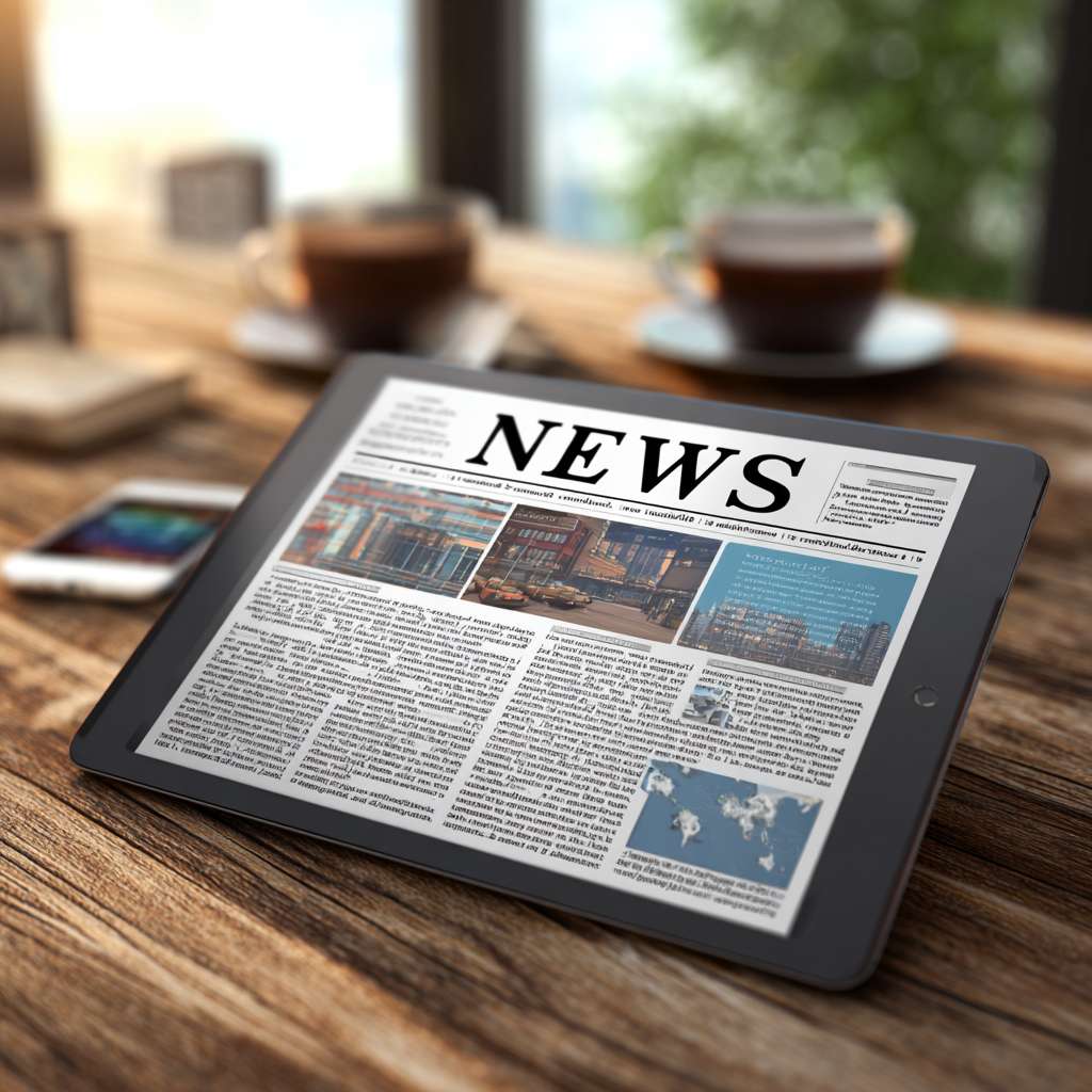 生成一幅新闻报纸的版面，新闻标题为机器人将完全取代人类劳动力 --ar 1:1 --v 7 --stylize 100 --fast --no 水印