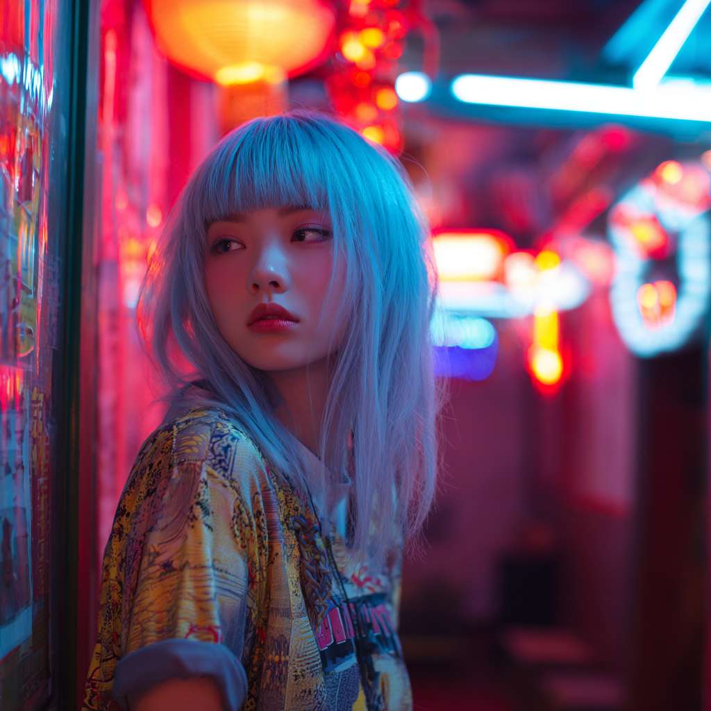 氛围感女高 --ar 1:1 --v 7 --stylize 100 --fast --no 水印