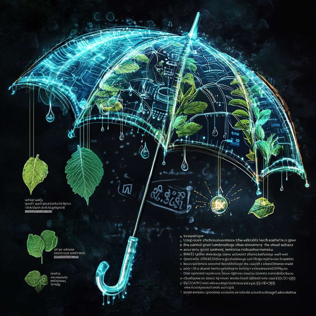 IP形象基础设定
名称:Eco-Brella(生态伞灵)
核心定位:
"用科技复绿地球的治愈系伞精灵"
——每一滴雨水,都是它唤醒的生机
三大核心卖点视觉化
科技感
伞面:半透明叶脉纹理,内部嵌有发光「水循环电路」(蓝色光丝模拟雨水流动)。
伞尖:可伸缩的太阳能晶石(手绘时用几何切割表现)。
手绘技巧:用金属色马克笔勾边,伞骨画成悬浮的磁吸模块。
环保属性
伞柄:发芽的再生木材造型,末端有迷你生态舱(绘入苔藓/小蘑菇)。
伞裙:下垂的回收纤维须须,雨天会吸水膨胀变成绿色(类似「遇水开花」效果)。
手绘技巧:用湿画法渲染伞柄木纹,水彩点染伞裙的生态变化。
原创设计
角色化:伞顶蹲坐一只「雨水猫」形态的守护灵(耳朵=伞扣,尾巴=伞柄)。
彩蛋:伞内侧绘有隐形图案,遇水显现濒危动物轮廓(手绘时用UV墨水效果表现)。
手绘-friendly设计细节
线条:外轮廓用流畅的有机曲线(参考蕨类植物),内部科技元件用硬朗的直线对比。
配色:
主色:电子蓝(科技)+ 芽孢绿(环保)
点缀色:荧光橙(安全警示色,增加记忆点)
表情:伞灵猫的瞳孔设计成水滴形,可随角度变化显示「(◕‿◕)→(◔_◔)」等表情。
应用场景延伸
表情包:伞灵猫用伞面挡酸雨/给沙漠植物浇水。
潮玩设计:伞柄可拆卸成小花盆,伞面折叠后变成收纳袋。
科普联动:伞内二维码链接到「全球降雨生态数据」。 --ar 1:1 --v 6.1 --stylize 100 --fast