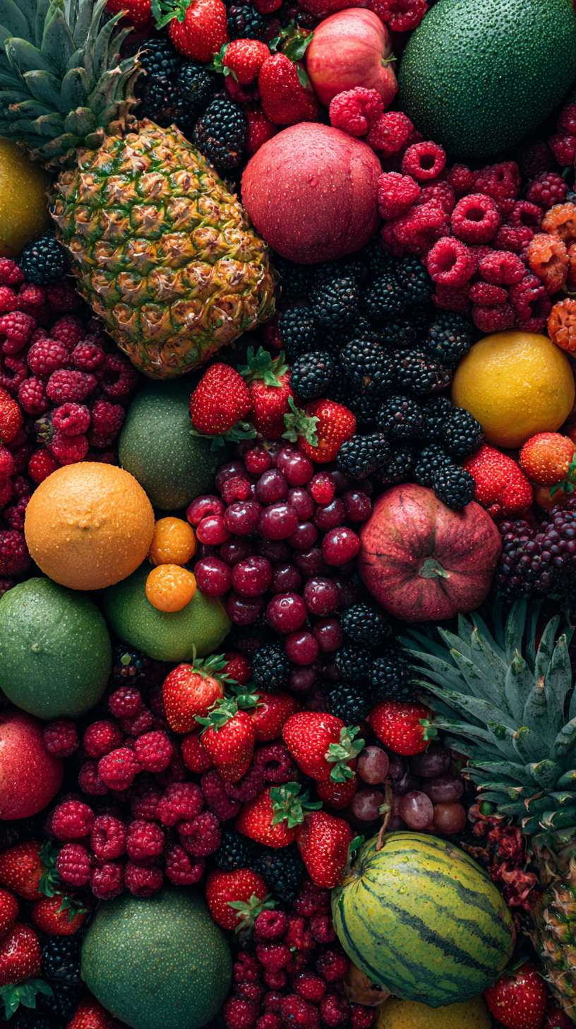 云南水果园里一眼望去都是硕果累累 --ar 9:16 --v 7 --stylize 100 --fast --no 水印