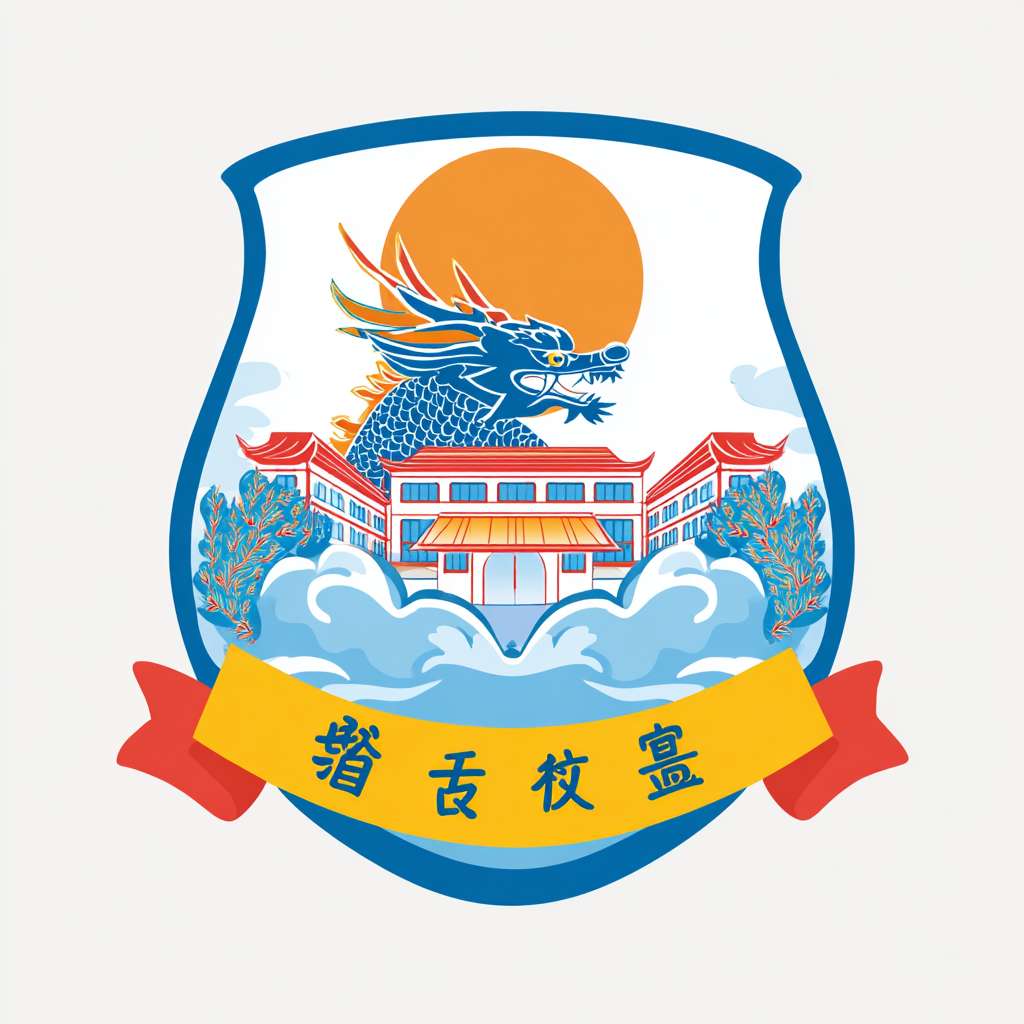 甘肃省居集小学学校校徽 --ar 1:1 --v 7 --stylize 100 --fast --no 水印