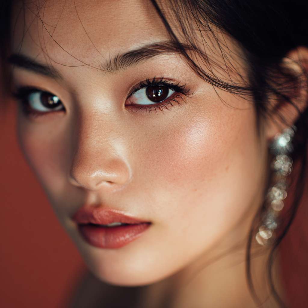 Asian beauty, fine skin, sexy, high resolution, professional photograph --ar 1:1 --v 7 --stylize 100 --fast