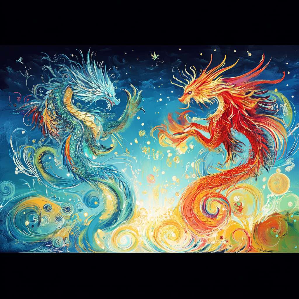 https://img-xpc-mj0.xpccdn.com/prod/upload/a0d9e729-7647-46bf-be3e-4c5d57e7dba8/1111.jpg~tplv-5yakomv5zn-auto-v1%3A1024%3A0%3Aq75.jpg 龙凤共舞 --ar 1:1 --v 6.1 --stylize 100 --fast --iw 1