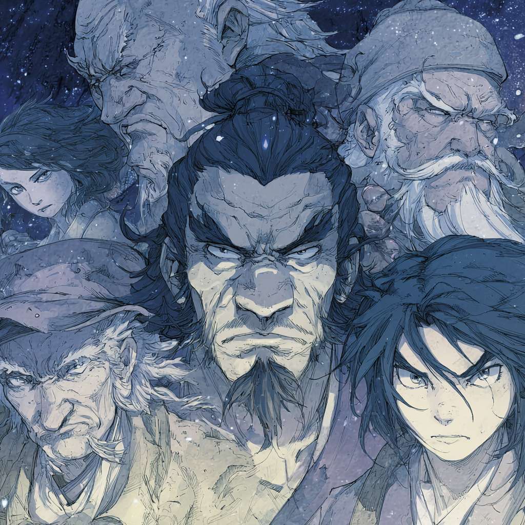 漫画 粗糙冰凉的触感从额头传来，是那块据说能沟通天地、映照命途的石头。我闭上眼，所有卑微的渴望和孤注一掷的勇气都凝聚在这一刻。掌心渗出的汗，黏腻冰凉，在焦灼的等待中几乎冻结。 --ar 1:1 --v 7 --stylize 100 --fast --no 水印