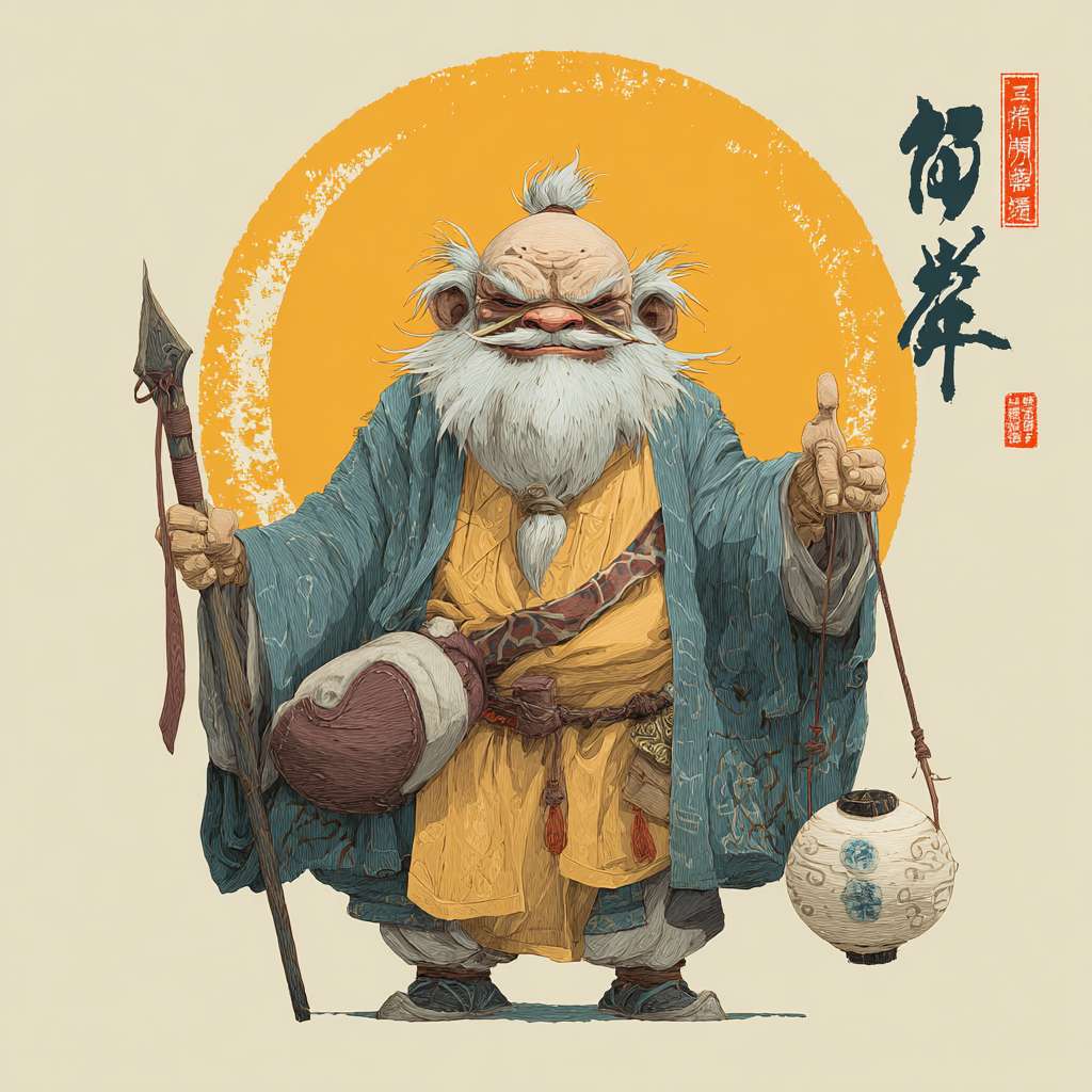 道士表情包 --ar 1:1 --v 7 --stylize 100 --fast --no 水印