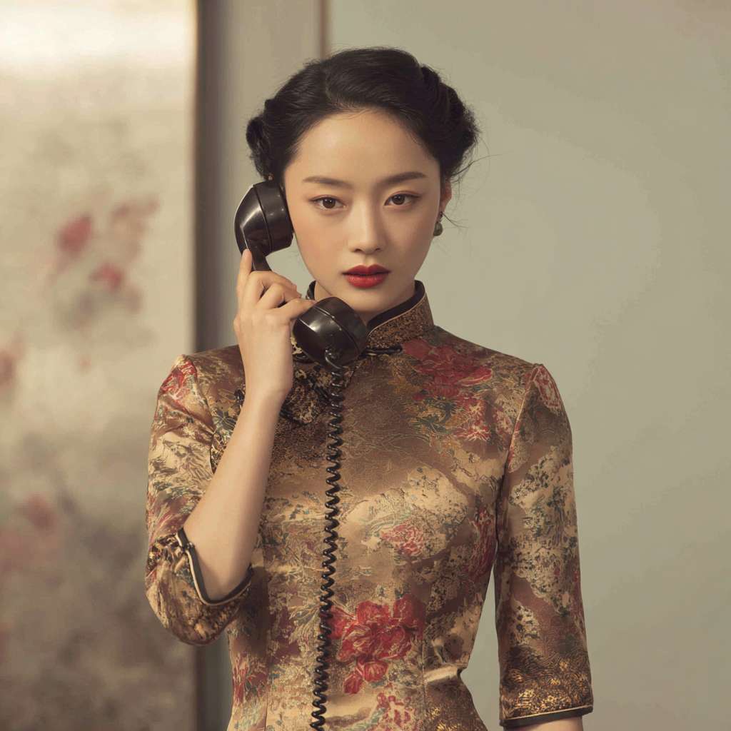 生成售后电话，商务打电话服务场景图片 --ar 1:1 --v 7 --stylize 100 --fast --no 水印