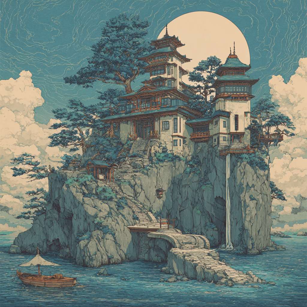 藻井 --ar 1:1 --v 7 --stylize 100 --fast --no 水印