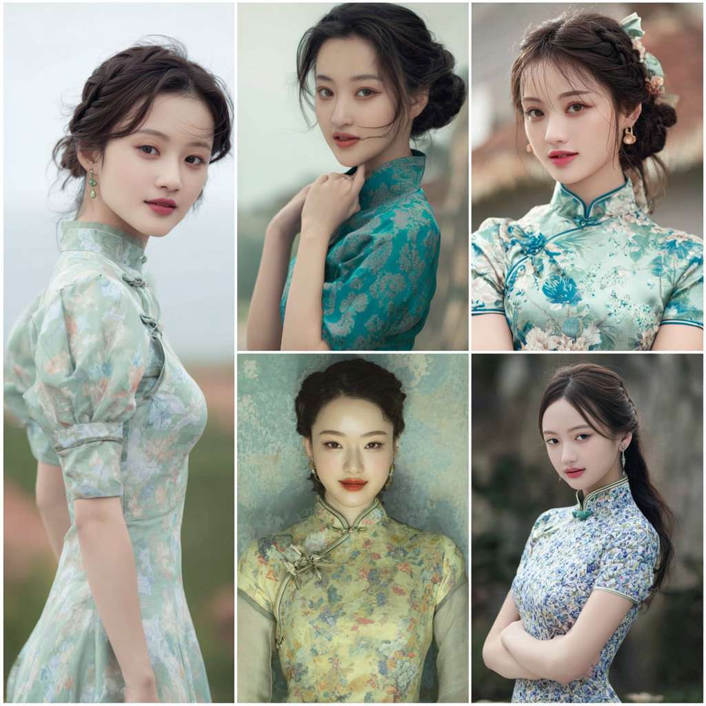 一个古风穿搭的亚洲人拍打肘窝的图片，如果能做成动图最好 --ar 1:1 --v 7 --stylize 100 --fast --no 水印
