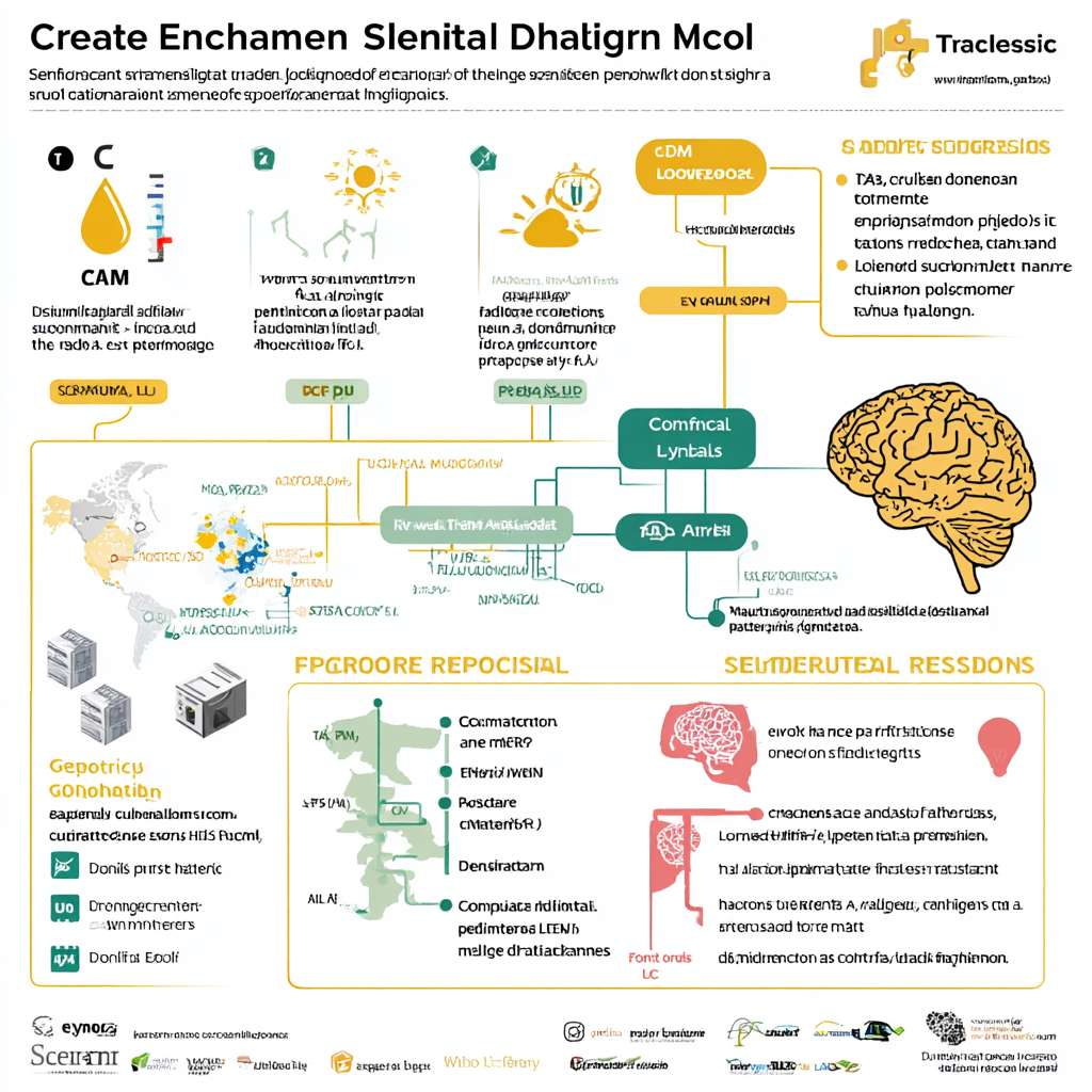 提示词：
"Create a technical schematic diagram for smart cold chain logistics, showing the link between environmental factors, product responses, sensor data, AI model, and decision actions. The diagram should be in a clean, modern style with a white background, suitable for an academic paper.

Key elements and flow:
1. **Environmental Factors Box**: On the left, include icons for temperature (thermometer), humidity (water droplet), gas concentration (molecule symbols for O2, CO2, ethylene), and light (sun icon). Label: 'Environmental Factors'.
2. **Product Responses Box**: Below environmental factors, show icons for physiological responses (respiring fruit icon), microbial growth (bacteria icon), and quality changes (wilting leaf icon). Label: 'Product Responses'.
3. **Sensor Data Box**: To the right of product responses, depict multimodal sensors (e.g., camera for visual, nose icon for olfactory, microphone for auditory) collecting data. Label: 'Sensor Data'.
4. **AI Model Box**: Above sensor data, illustrate a neural network diagram or brain icon with algorithms like 'CNN-LSTM' and 'PLSR'. Label: 'AI Model'.
5. **Decision Actions Box**: On the far right, show actions such as adjusting a thermostat (for temperature control), sending an alert (notification icon), and optimizing routes (map icon). Label: 'Decision Actions'.

Arrows indicate flow:
- Arrow from 'Environmental Factors' to 'Product Responses' (labeled 'Influences').
- Arrow from 'Product Responses' to 'Sensor Data' (labeled 'Monitored by').
- Arrow from 'Sensor Data' to 'AI Model' (labeled 'Input to').
- Arrow from 'AI Model' to 'Decision Actions' (labeled 'Triggers').
- Dashed arrow from 'Decision Actions' back to 'Environmental Factors' (labeled 'Feedback Loop').

Use a color scheme: blue for environmental factors, green for product responses, orange for sensor data, purple for AI model, and red for decision actions. Keep text clear and legible." --ar 1:1 --v 7 --stylize 100 --fast --no 水印