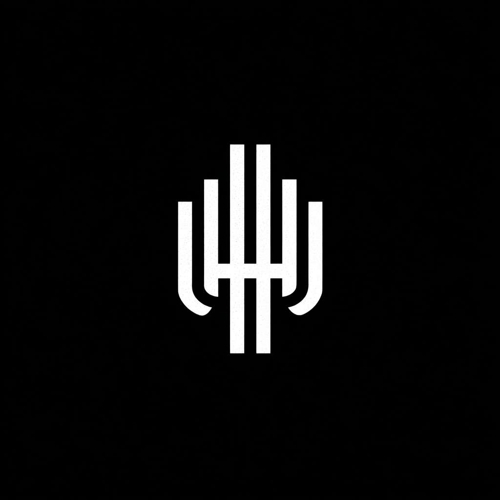 风铃吉他 4字生成一个logo 要求简单简洁 个性有创意 白底黑字 --ar 1:1 --v 7 --stylize 100 --fast --no 水印