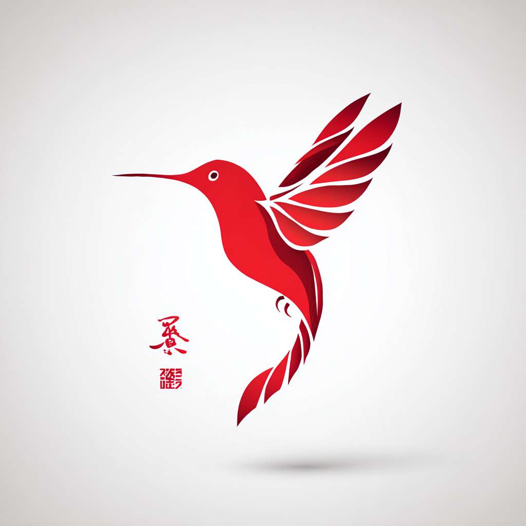 一个优雅的中国雕刻品牌logo，品牌的名字叫:青雀衔刻,一只鸟衔着刻刀，线稿，极简，白底 --ar 1:1 --v 7 --stylize 100 --fast --no 水印