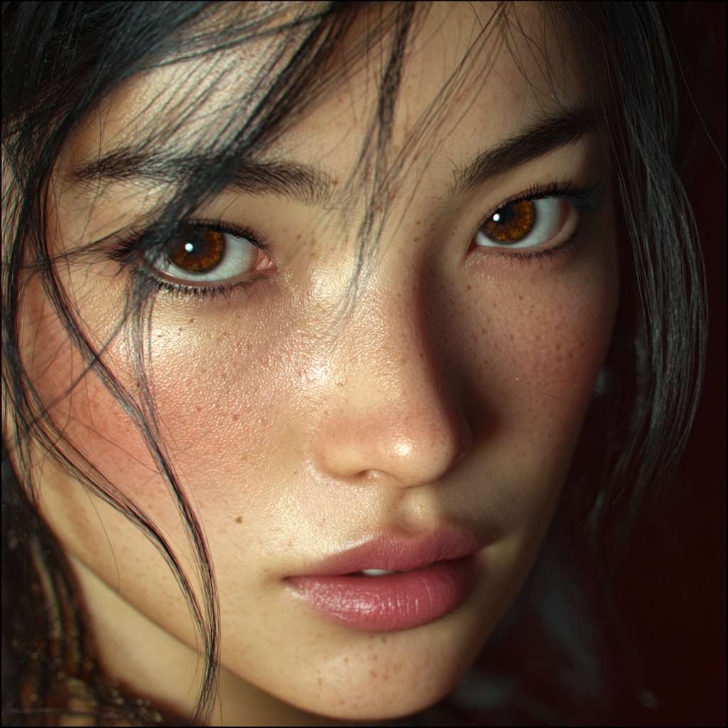 Asian beauty, fine skin, sexy, high resolution, professional photograph --ar 1:1 --v 7 --stylize 100 --fast