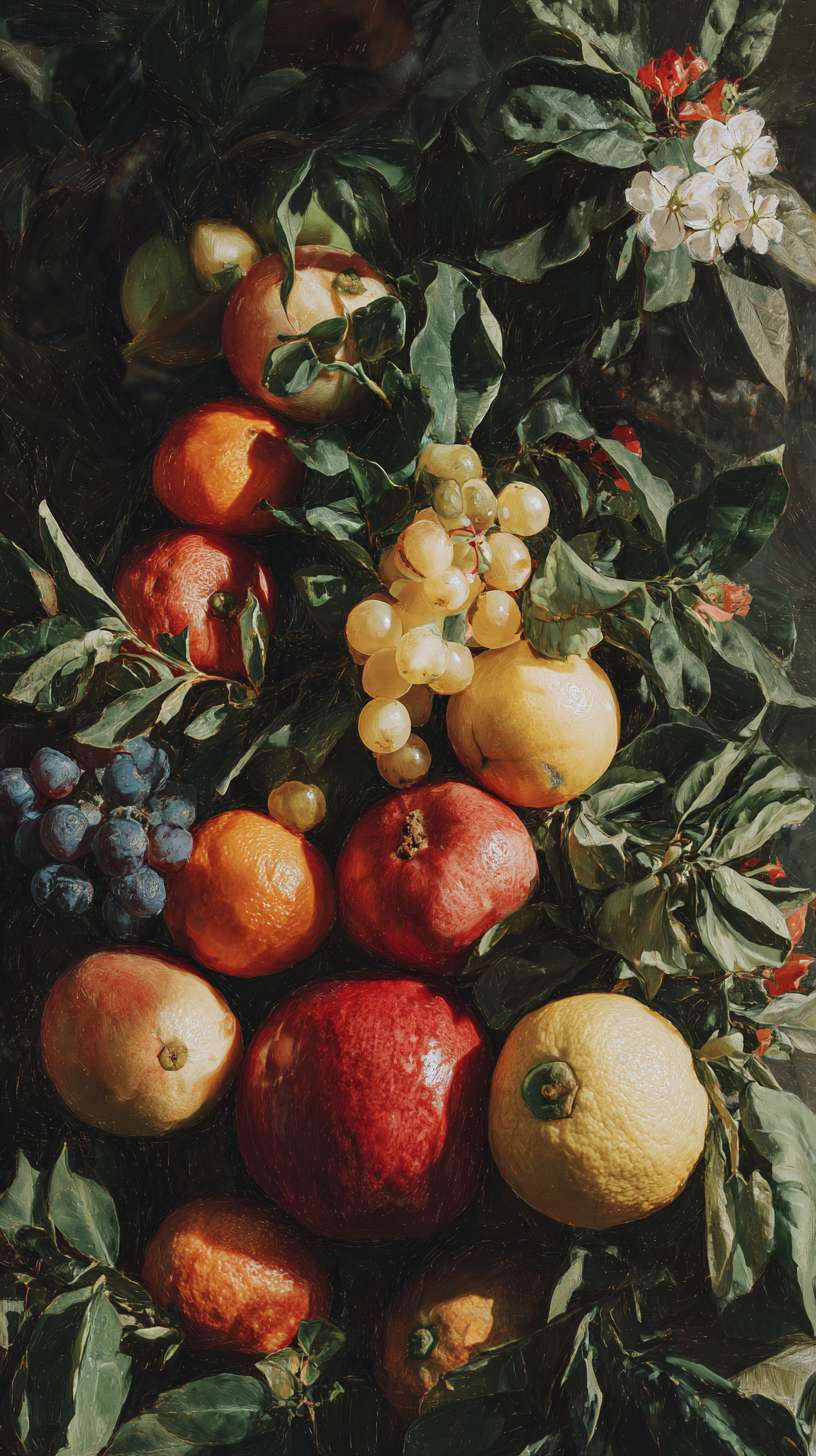 云南水果园里一眼望去都是硕果累累 --ar 9:16 --v 7 --stylize 100 --fast --no 水印