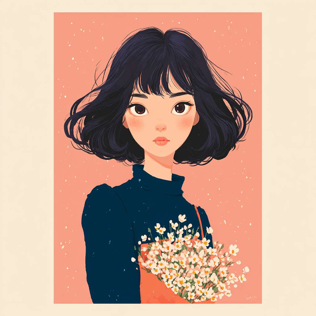 美女 --ar 1:1 --v 7 --stylize 100 --fast --no 水印