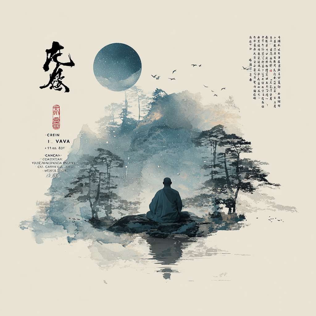一、头像设计核心思路
1. 虚实结合的国风意境
● 建议采用水墨晕染效果作为基底,叠加半透明纱幔/云雾元素,呼应”虚妙”的缥缈感。可参考Canva提供的蓝白色星空背景模板,通过调整透明度实现虚实过渡
二,● 静修场景:远山+青松+打坐背影(参考魏夫人修道意境) 3 。
● 文化符号:太极图与古琴结合,背景留白处理 2 6 。
● 抽象表达:水墨笔触模拟声波扩散,搭配鹤影飞升 6
● 主色调:优先道家传统色系,如青白渐变(象征自然)、浅金点缀(呼应玄学中“旺气”概念) 2 6 。
● 辅助色:少量黛蓝或赭石色增强层次感,避免大面积黑色或刺眼高饱和度色彩 2 4 。
● 风格适配:推荐水墨渲染或扁平化插画,符合抖音年轻化审美 1 4 。
● 太极/八卦:体现道家阴阳平衡理念,可简化线条设计为半透明水墨效果 2 3 。
● 仙鹤/莲花:象征清静无为与超然物外,建议采用剪影或工笔画风格,与背景虚实结合 3 6 。
● 经卷/拂尘:暗示修行与智慧,可局部点缀(如书卷边缘露出文字“道法自然”) 3 。
2. 虚妙清音意境
● 水流/云雾:用渐变青白色调模拟山涧流水或缭绕云气,呼应“清音”的空灵感 2 6 。
● 古琴/竹简:若需具象表达“音律”,可融入古琴轮廓或竹简波纹,避免喧宾夺主 3 。 --ar 1:1 --v 7 --stylize 100 --fast --no 水印