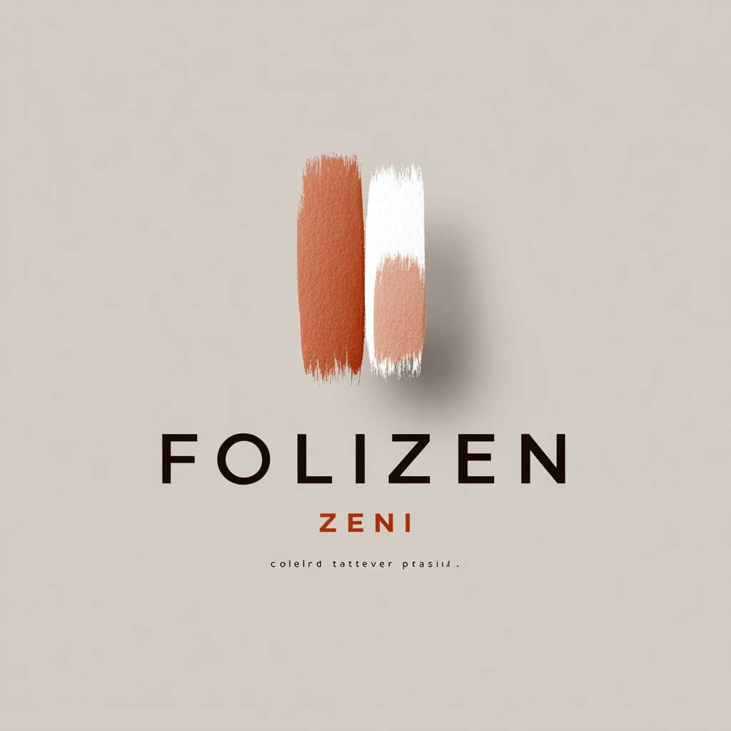"FOLIZEN" in hybrid font: "FOLI" with organic brush texture, "ZEN" in crisp sans-serif, seamless transition at "I-Z", tagline vertically stacked right-aligned in light gray, terracotta (#E07A5F) accent on first "E" --ar 1:1 --v 7 --style raw --stylize 100 --fast --no illustrations