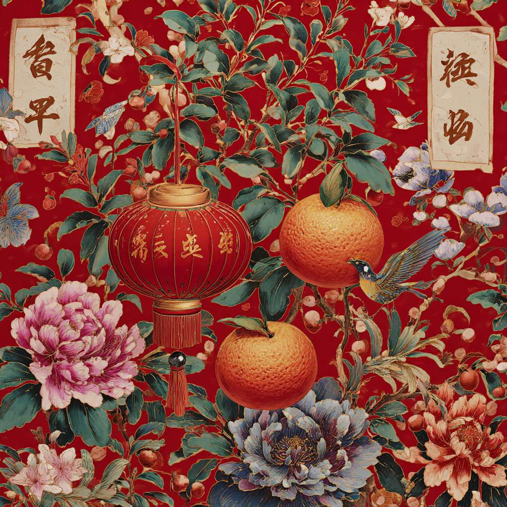 新年背景布 --ar 1:1 --v 7 --stylize 100 --fast --no 水印