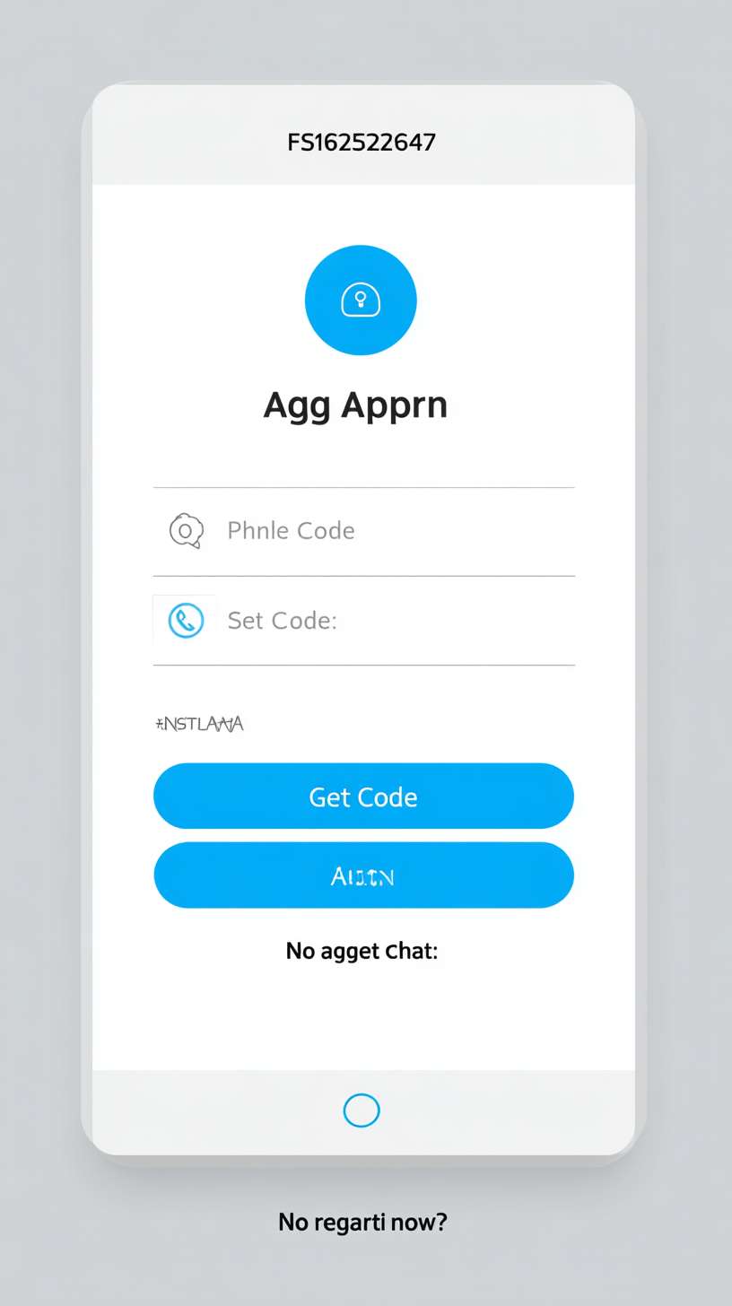 1. 登录页面关键词
Mobile app login screen, minimalist flat design, light gray background (#F5F5F5), centered white card with rounded corners, phone number input field (left phone icon, gray hint text), verification code input field (left SMS icon, right "Get Code" blue text button), large blue (#2196F3) login button (white bold text), bottom text "No account?" (gray) + "Register now" (blue, no underline), top app logo (circle) + "Instant Chat" title (bold black text), clean interface, no extra elements --ar 9:16 --v 7 --stylize 100 --fast --no 水印