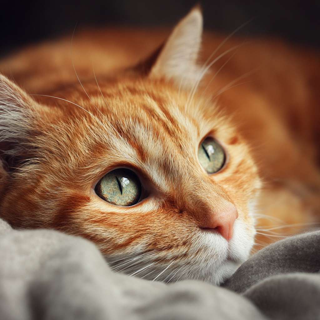一只橘猫，很胖，很慵懒，四周柔和的光线 --ar 1:1 --v 7 --stylize 100 --fast --no 水印