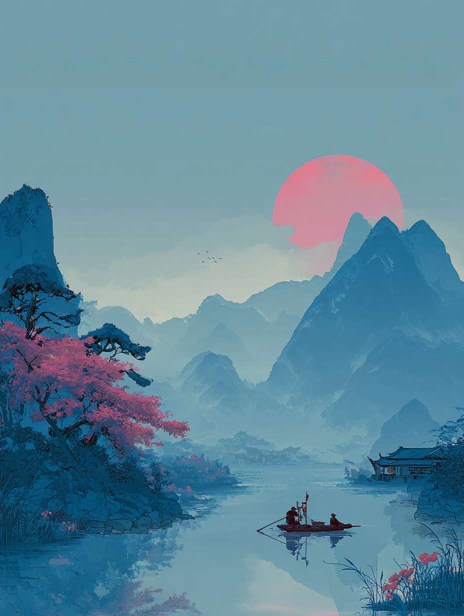 中秋节海报背景图 --ar 3:4 --v 7 --stylize 100 --fast --no 水印