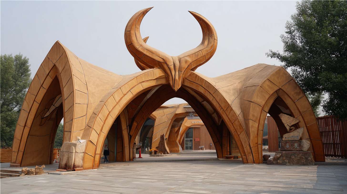 动物园入口，鹿角造型建筑，大门，要有动物元素，热烈氛围 --ar 16:9 --v 7 --stylize 100 --fast --no 水印
