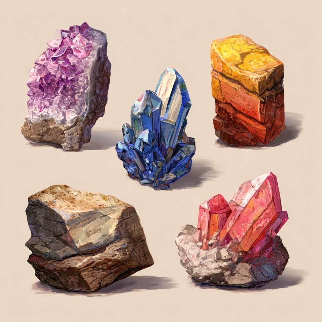 生成手绘风石头，要求自然生成的石头，很小，不是很高，有颜色，没有背景，是很普通的石头，手绘风 --ar 1:1 --v 7 --stylize 100 --fast --no 水印