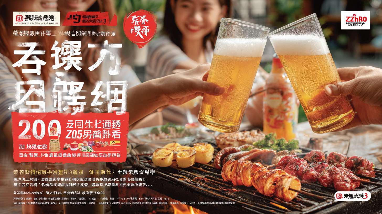 《餐左奶啤——佐餐新主张》
时长：30秒
风格：轻松欢快、食欲感强、生活化场景

分镜脚本：
开篇（5秒）

镜头：阳光透过玻璃杯，淡金色的奶啤缓缓倒入，气泡细腻升腾（特写）。

画外音（年轻女声）：“餐左奶啤，佐餐新选择！”

字幕：“0酒精•乳酸菌发酵•清爽解腻”

场景切换（10秒）

火锅局：红油翻滚的火锅旁，年轻人举杯碰撞，冰镇餐左奶啤杯壁凝结水珠（特写）。

烧烤派对：焦香的羊肉串被拿起，下一秒主角喝一大口奶啤，露出满足表情。

家庭餐桌：孩子调皮地偷喝妈妈的奶啤，全家笑闹（突出“老少皆宜”）。

字幕：“火锅搭档•烧烤CP•家常美味”

产品亮点（8秒）

慢镜头：奶啤从瓶口倾倒，形成绵密泡沫（强调口感）。

动画特效：牛奶与麦芽碰撞，化作“餐左”LOGO（体现自然发酵工艺）。

画外音：“乳酸菌活力，清爽解辣，餐左奶啤——吃啥都配！”

结尾（7秒）

全景：不同年龄、职业的人们举杯共饮，背景从餐厅到户外野餐。

标语定格：“餐左奶啤，佐餐更快乐！”

产品全景+购买引导（二维码/Slogan）。

核心创意点：
强化佐餐场景：

避免单纯模仿天润的“草原清新风”，聚焦“餐饮搭配”，用高热食欲画面（火锅、烧烤、小龙虾）触发消费者联想。

口感可视化：

用慢镜头展示气泡感和浓密泡沫，搭配“嘶——”的开瓶音效，强化清爽解腻的卖点。

人群扩展：

加入儿童、老人镜头，传递“健康无酒精”优势，覆盖家庭消费场景。

音乐建议：

轻快的吉他旋律+节奏感强的鼓点（类似新疆民歌改编的现代版），结尾用集体碰杯声收尾。 --ar 16:9 --v 7 --stylize 100 --fast --no 水印