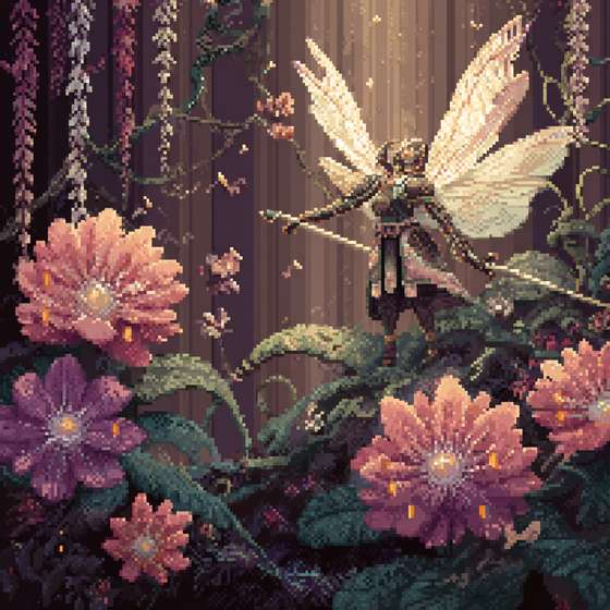 可爱正源儿的文生图作品《pixel art, f》 - 新片场AI创作